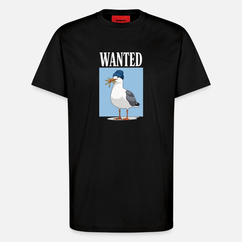 Gesucht Möwe Eiscreme Abenteuer - T-Shirt - made by SPREAD - SOLID BLACK