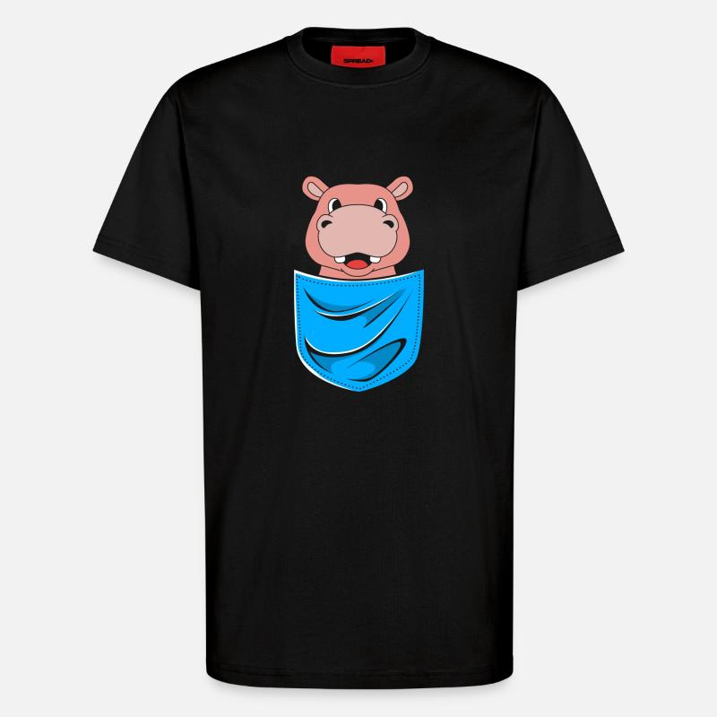 Nilpferd - T-Shirt - made by SPREAD - SOLID BLACK