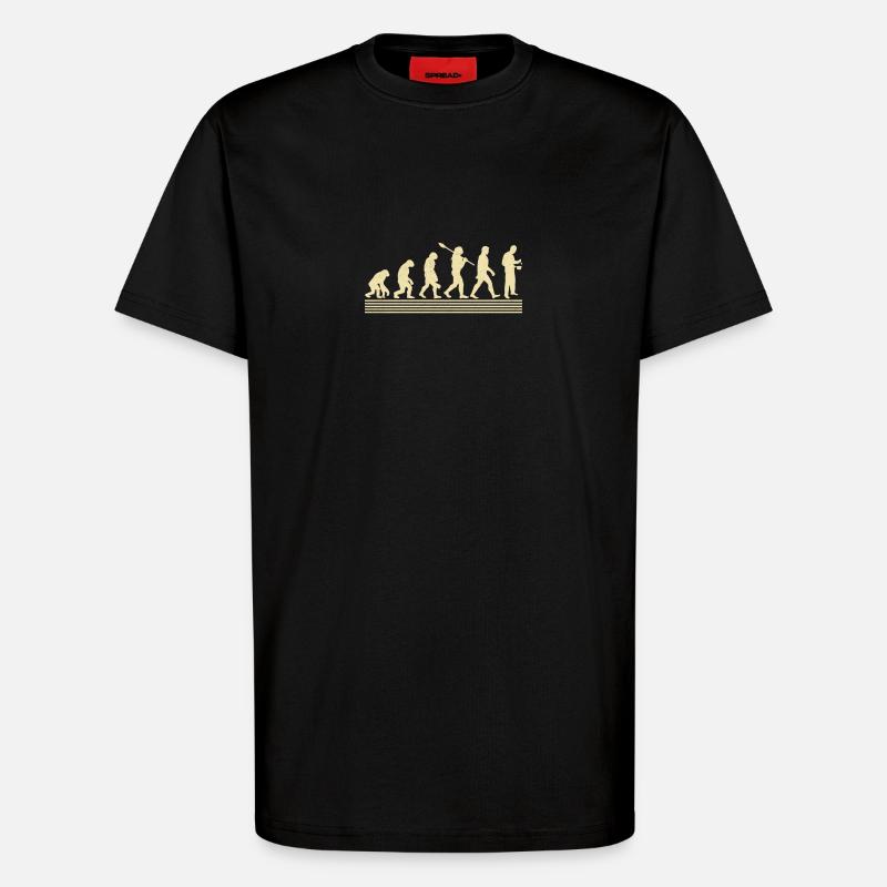 Cooking evolution - T-Shirt - made by SPREAD - SOLID BLACK