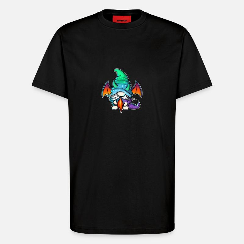 Gnome Gnomes Drache - T-Shirt - made by SPREAD - SOLID BLACK