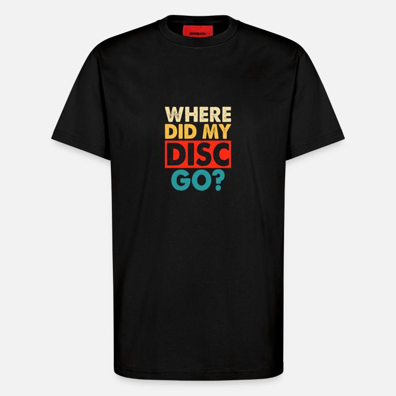 Discgolf Disc Golf - T-Shirt - made by SPREAD - SOLID BLACK