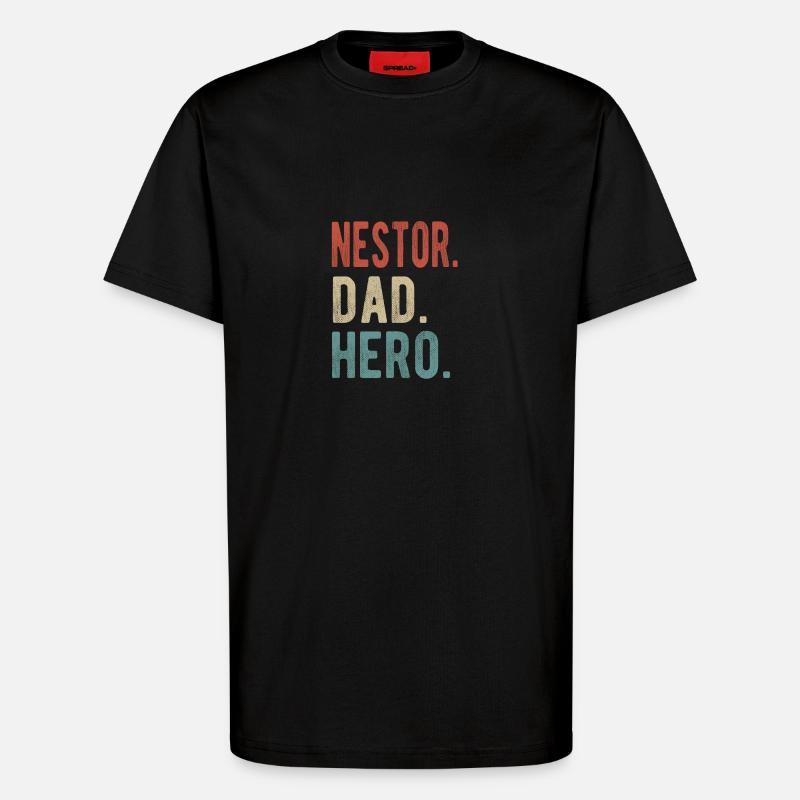 Nestor Papa Held - T-Shirt - made by SPREAD - SOLID BLACK