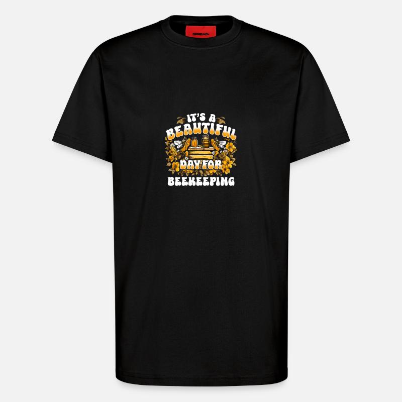 Beekeeper Beekeeping Bee Honey - T-Shirt - made by SPREAD - SOLID BLACK