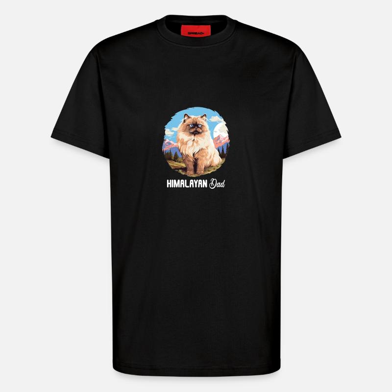 Himalayan Cat Colourpoint Katze - T-Shirt - made by SPREAD - SOLID BLACK