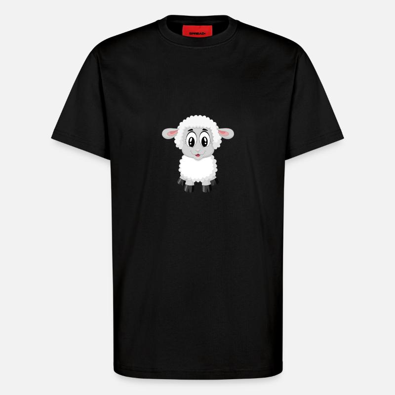 Lamm süß Kinder - T-Shirt - made by SPREAD - SOLID BLACK