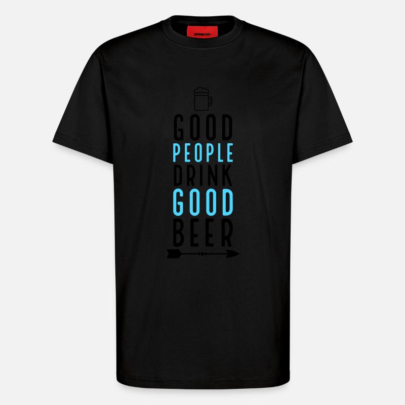 Bier - T-Shirt - made by SPREAD - SOLID BLACK