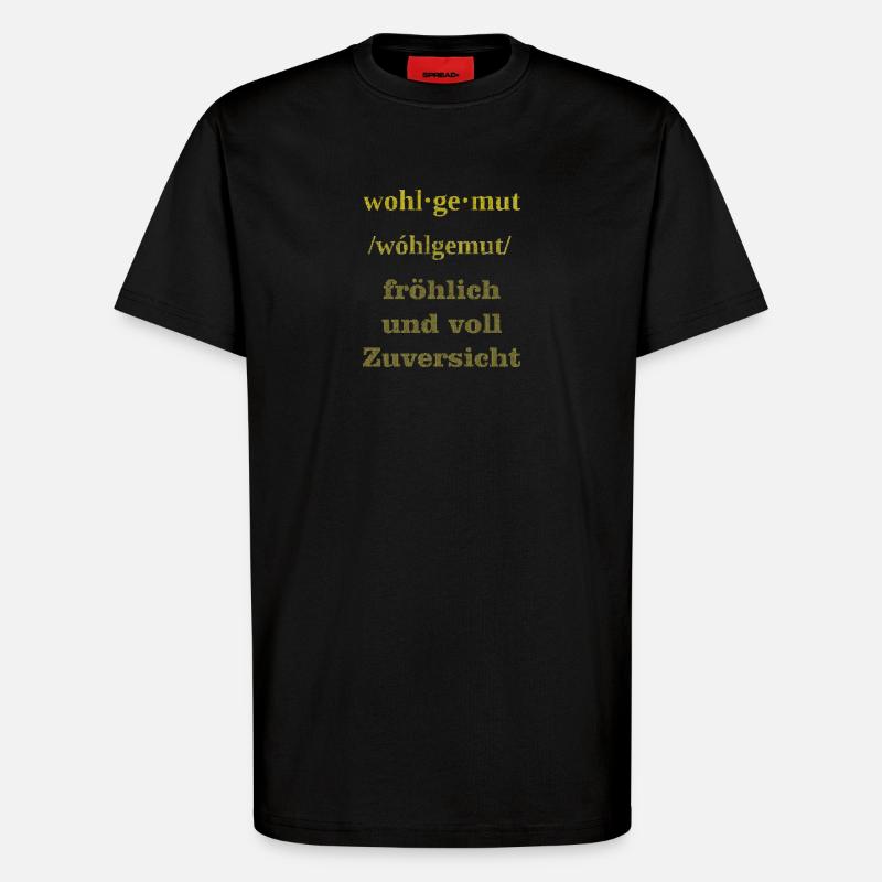 wohlgemut - T-Shirt - made by SPREAD - SOLID BLACK