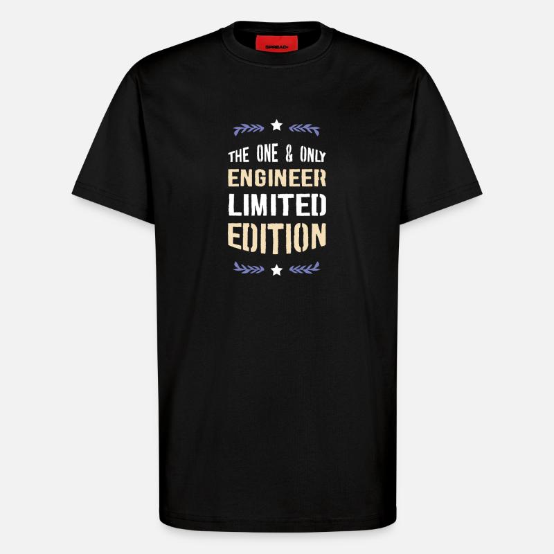 Only Engineer Limited Edition - T-Shirt - made by SPREAD - SOLID BLACK