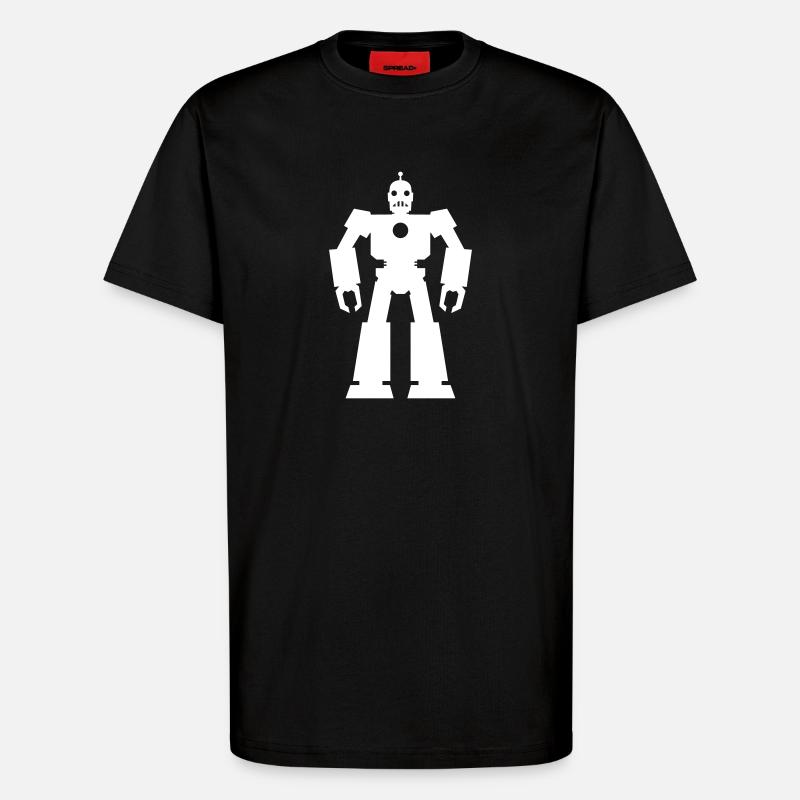 Roboter – KI Technik Sci-Fi Nerd Design - T-Shirt - made by SPREAD - SOLID BLACK