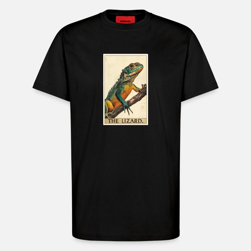 Eidechsen Eidechse - T-Shirt - made by SPREAD - SOLID BLACK