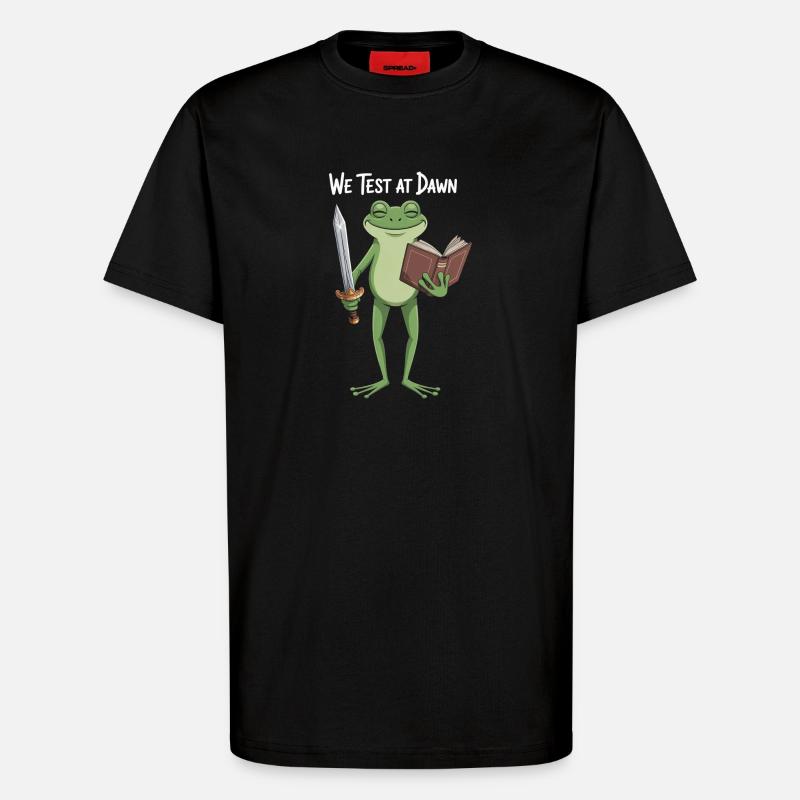 Froschritter im Morgengrauen - T-Shirt - made by SPREAD - SOLID BLACK