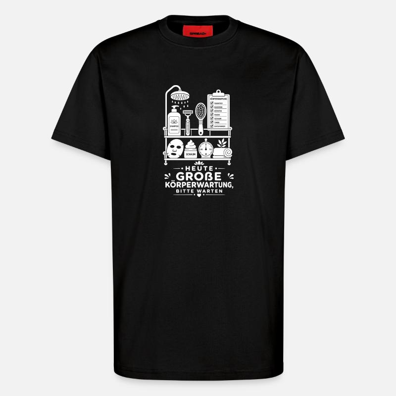 Luxusdusche als Wochenritual - T-Shirt - made by SPREAD - SOLID BLACK