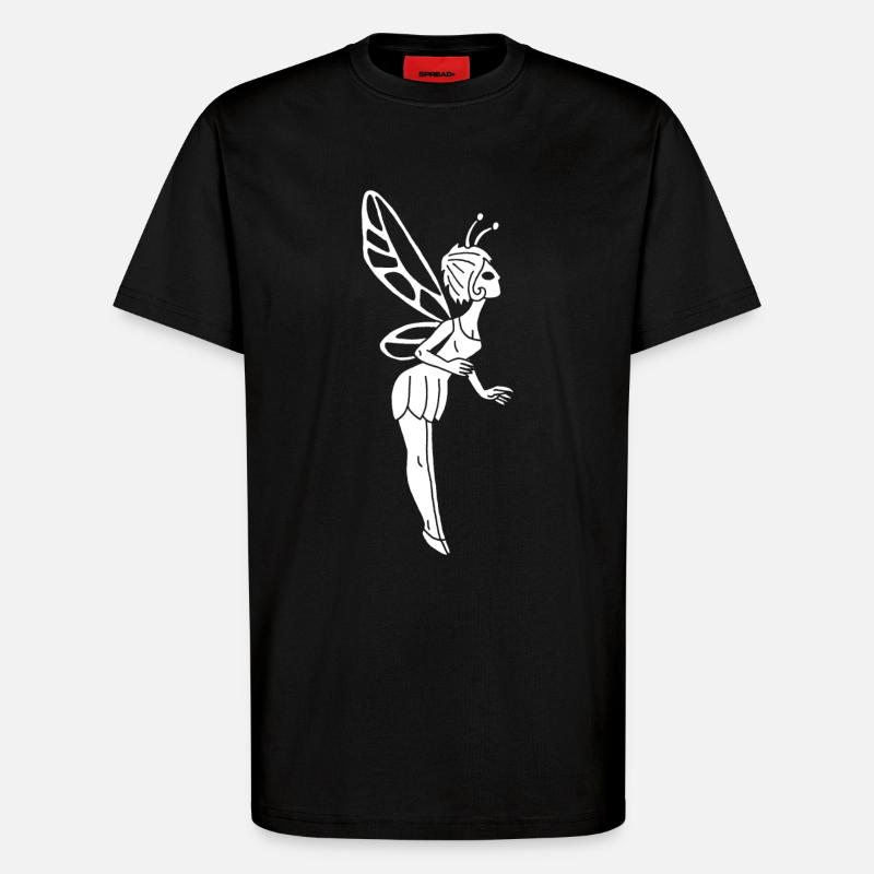 Glückliche weiße Fee - T-Shirt - made by SPREAD - SOLID BLACK