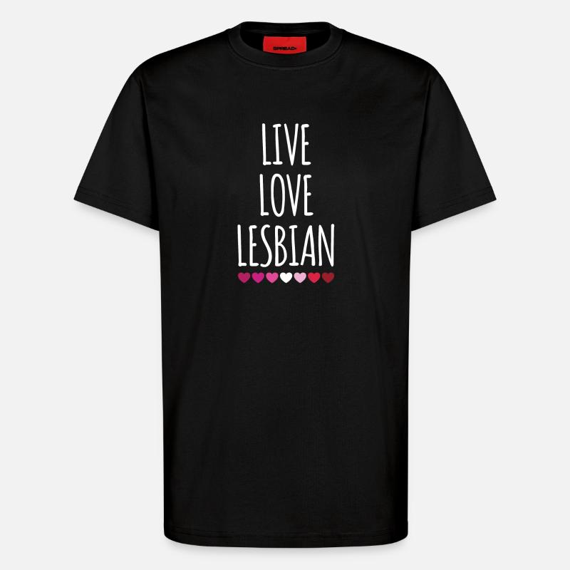 Leben. Liebe. Lesbe. - T-Shirt - made by SPREAD - SOLID BLACK