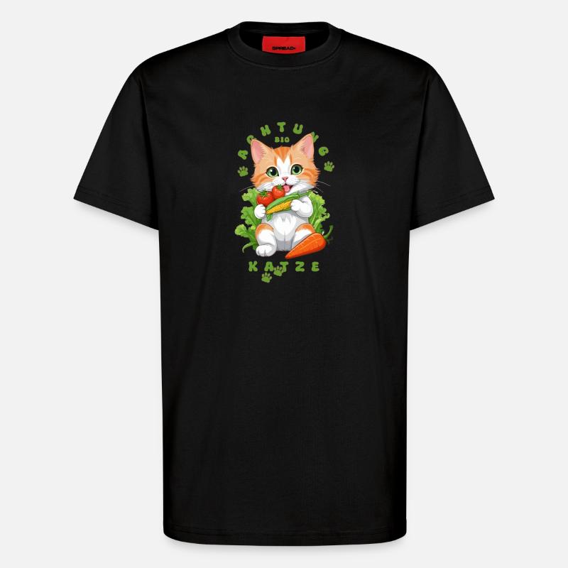 Bio Katze - T-Shirt - made by SPREAD - SOLID BLACK