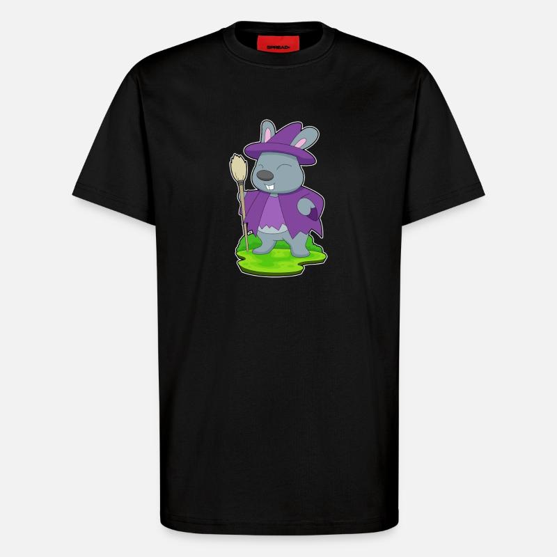 Bunny Halloween Witch - T-Shirt - made by SPREAD - SOLID BLACK
