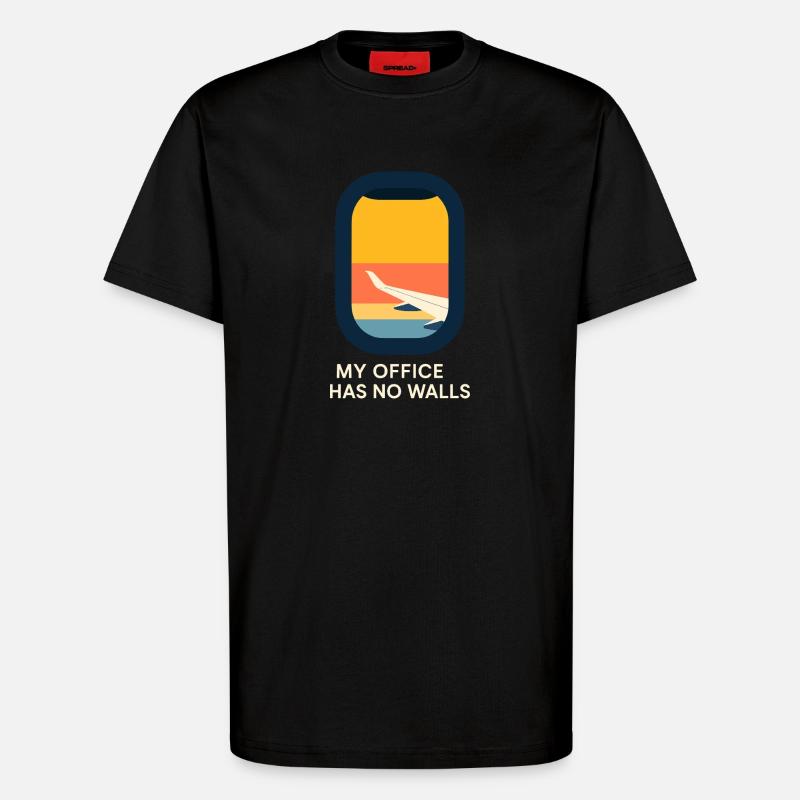 Flugbegleiter Kabinencrew Leben Luftfahrt - T-Shirt - made by SPREAD - SOLID BLACK