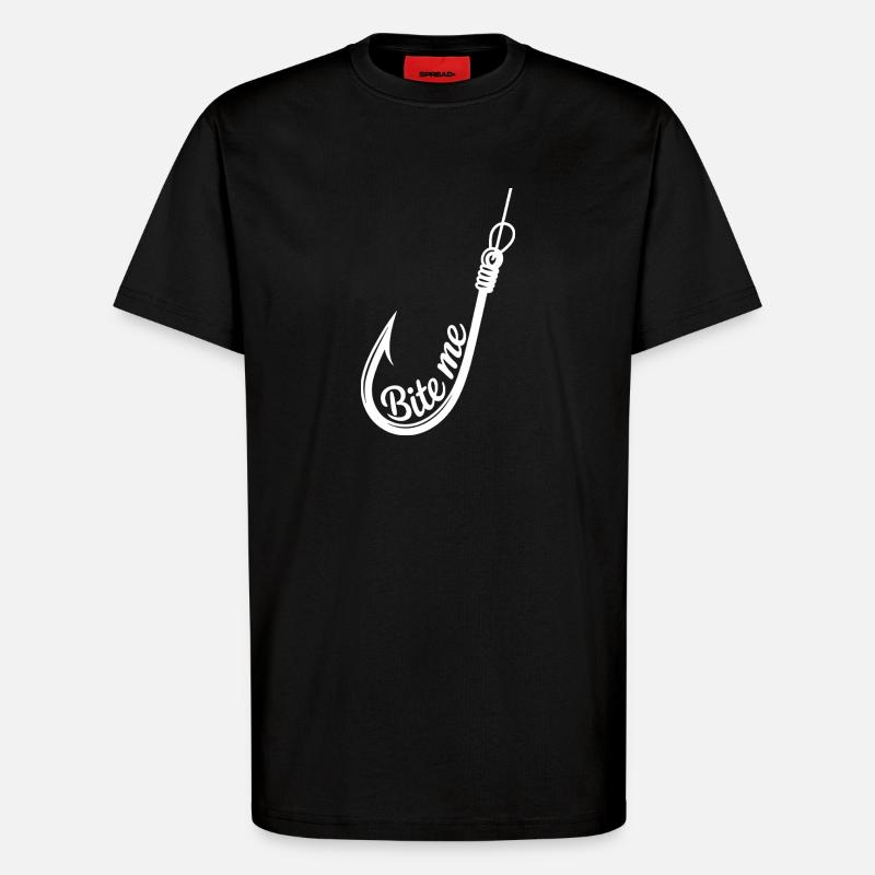 Bite Me Hook Grafik - T-Shirt - made by SPREAD - SOLID BLACK