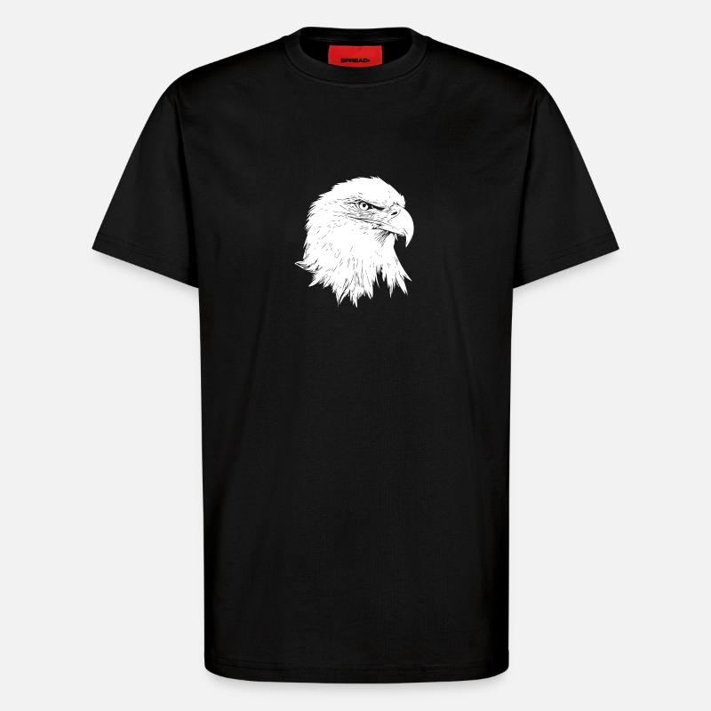 Eagle / Bald Eagle - T-Shirt - made by SPREAD - SOLID BLACK