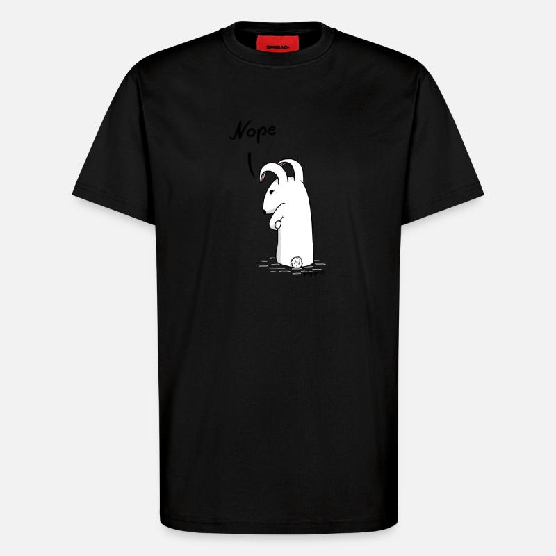 Grummelhase "Nope" - T-Shirt - made by SPREAD - SOLID BLACK