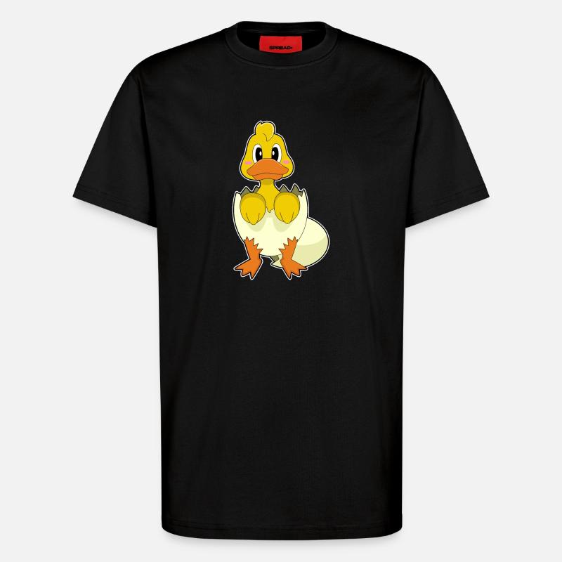 Duck Eggshell - T-Shirt - made by SPREAD - SOLID BLACK