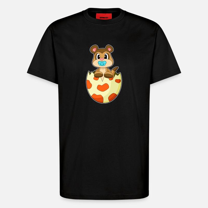 Erdmännchen Schnuller - T-Shirt - made by SPREAD - SOLID BLACK