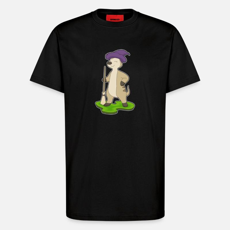 Erdmännchen Halloween Hexe - T-Shirt - made by SPREAD - SOLID BLACK