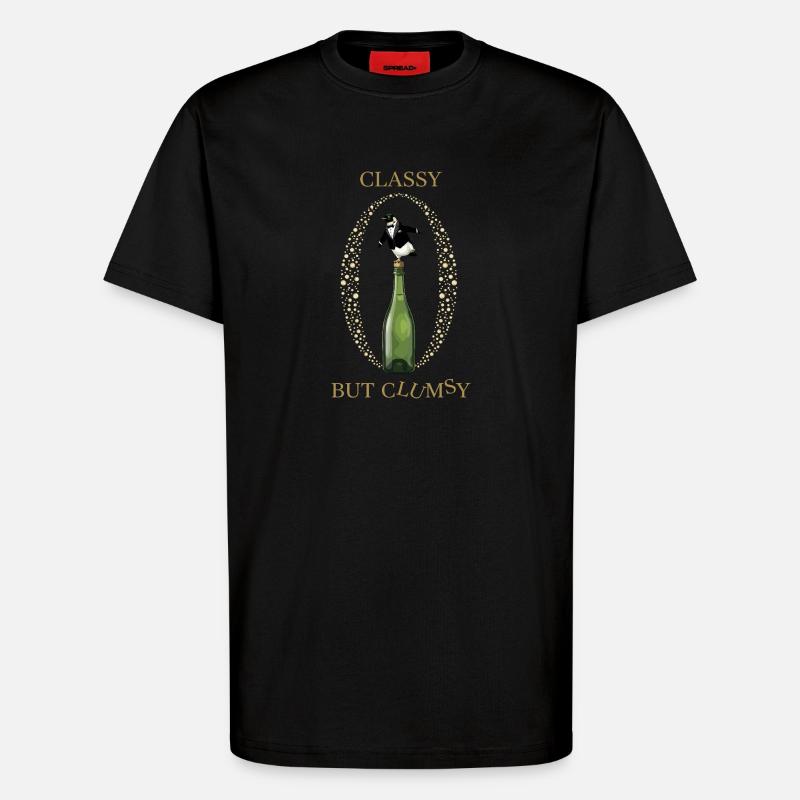 Classy Clumsy Pinguin - T-Shirt - made by SPREAD - SOLID BLACK