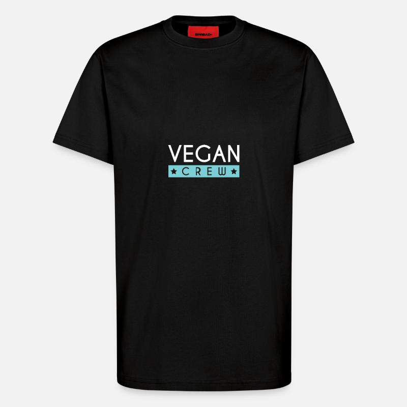 Équipage végétalien - T-shirt bio décontracté fabriqué en UE - SOLID BLACK