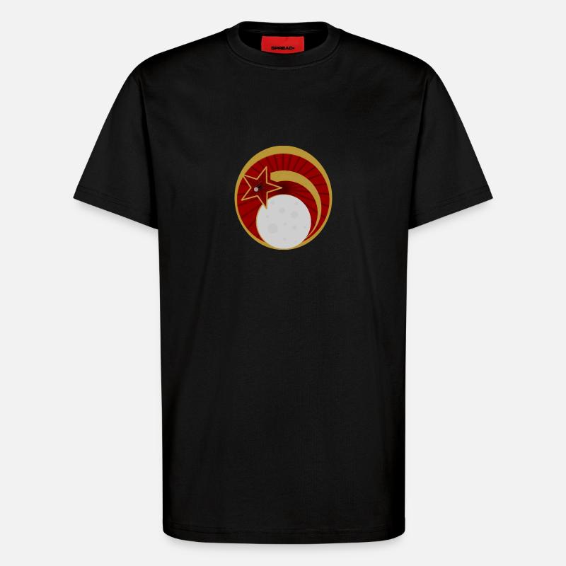 Space race sputnik - T-Shirt - made by SPREAD - SOLID BLACK