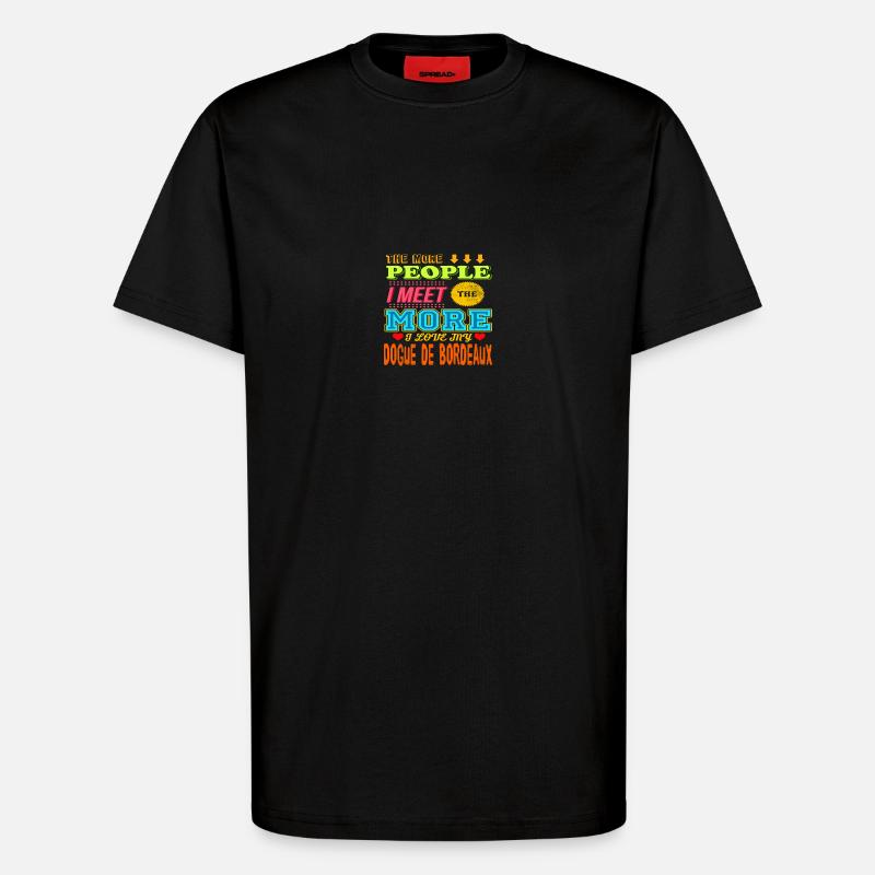 Dogue de Bordeaux - T-shirt bio décontracté fabriqué en UE - SOLID BLACK