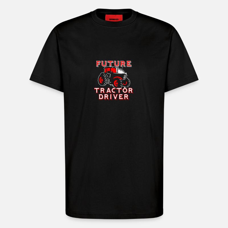 FUTURE TRACTOR DRIVER - T-Shirt - made by SPREAD - SOLID BLACK