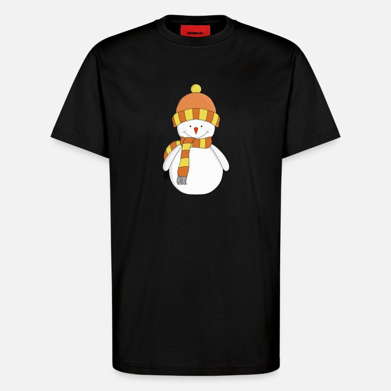 Frostiger Winterschneemann - T-Shirt - made by SPREAD - SOLID BLACK