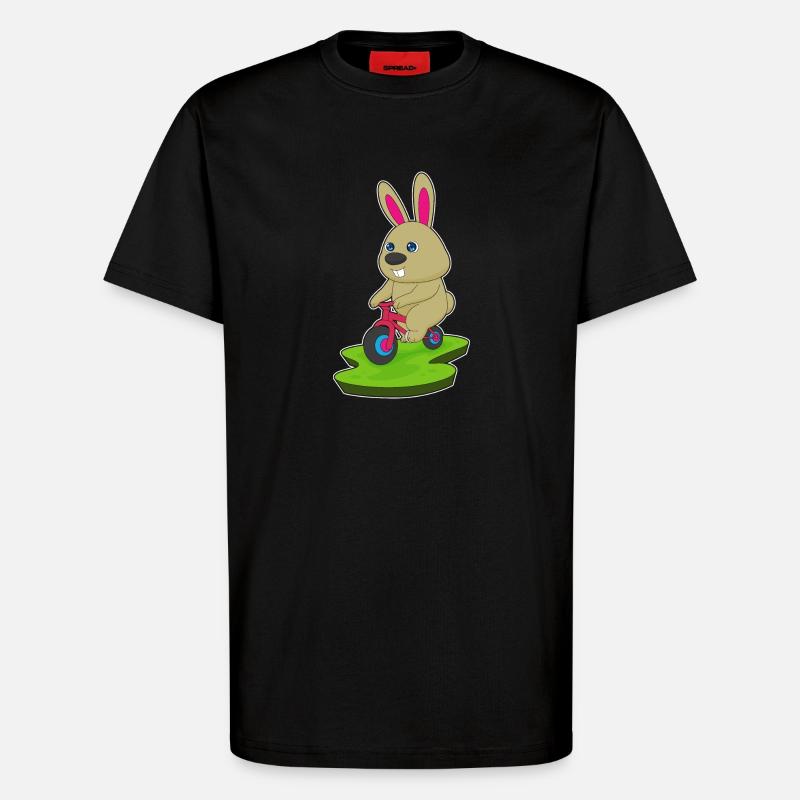Lapin Vélo - T-shirt bio décontracté fabriqué en UE - SOLID BLACK
