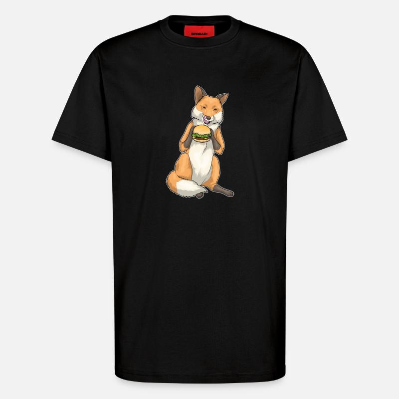 Fuchs Burger - T-Shirt - made by SPREAD - SOLID BLACK