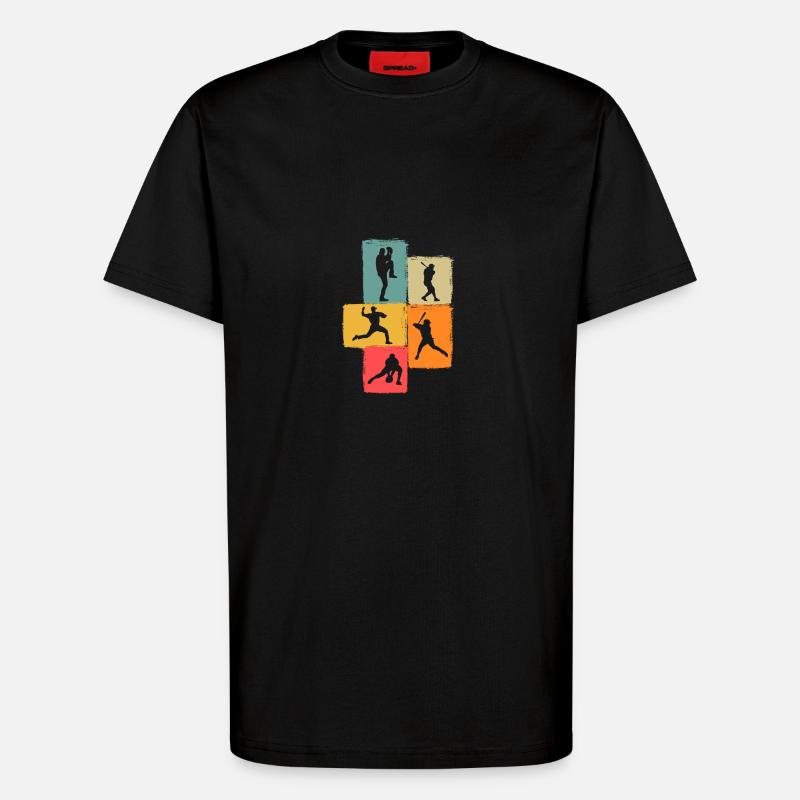 Baseballspieler Baseball - T-Shirt - made by SPREAD - SOLID BLACK