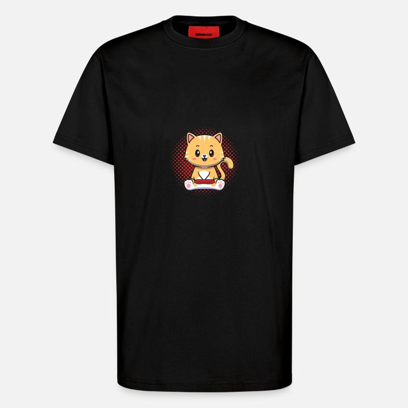 Harmonica Chat Chat Harmonica - T-shirt bio décontracté fabriqué en UE - SOLID BLACK
