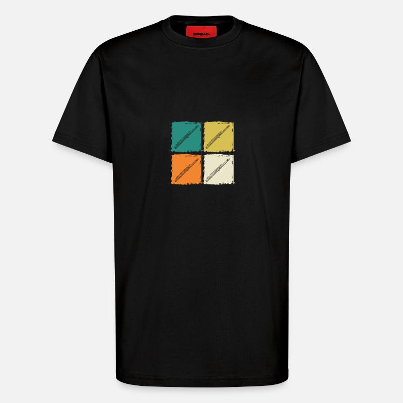 Flötist Querflöte - T-Shirt - made by SPREAD - SOLID BLACK
