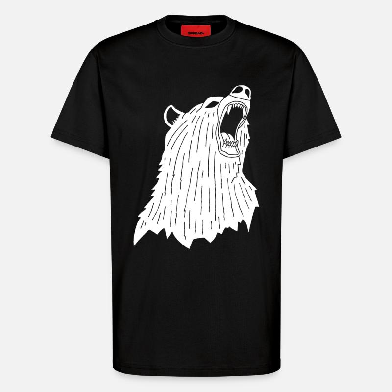 Wütender Eisbär - T-Shirt - made by SPREAD - SOLID BLACK
