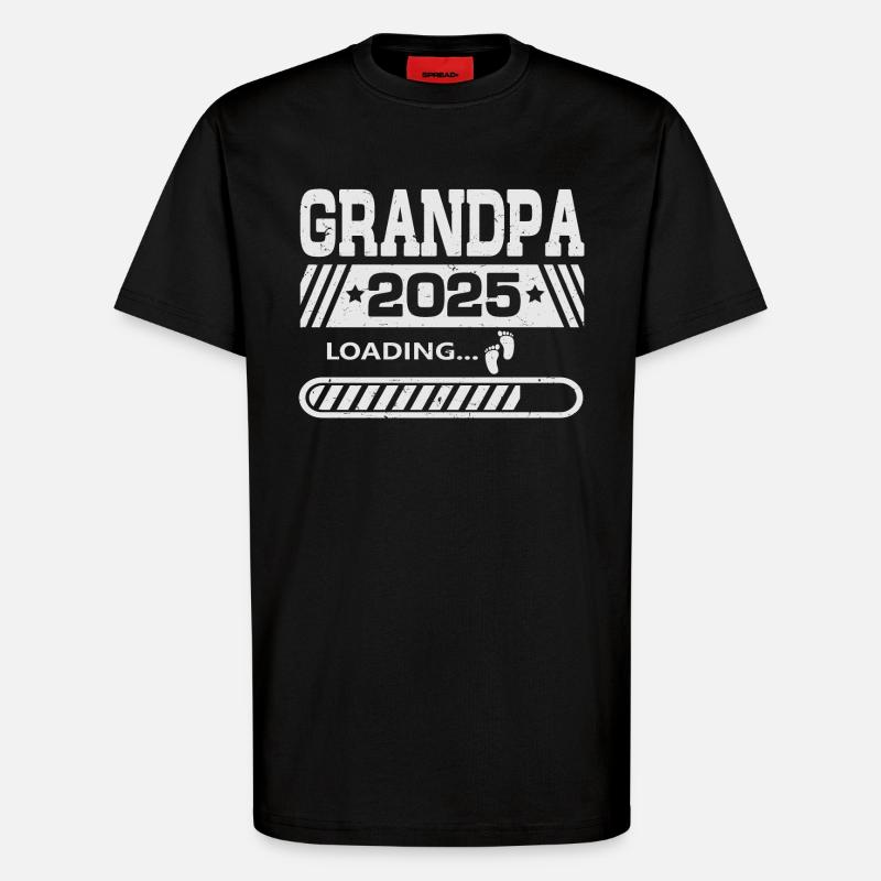 Grandpa 2025 loading - T-Shirt - made by SPREAD - SOLID BLACK