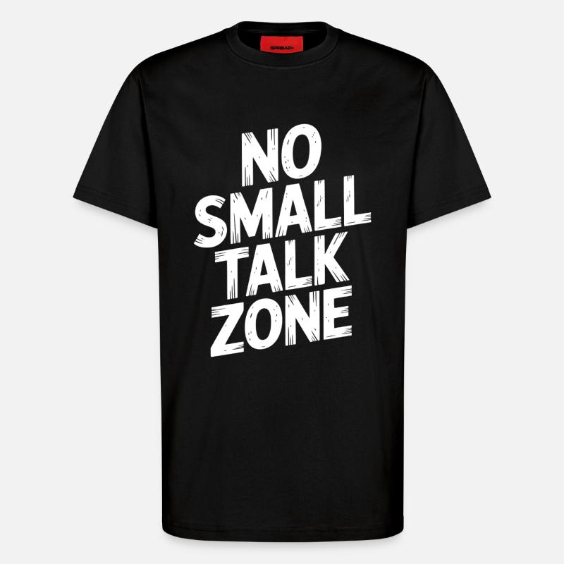 Pas de zone de bavardage - T-shirt bio décontracté fabriqué en UE - SOLID BLACK