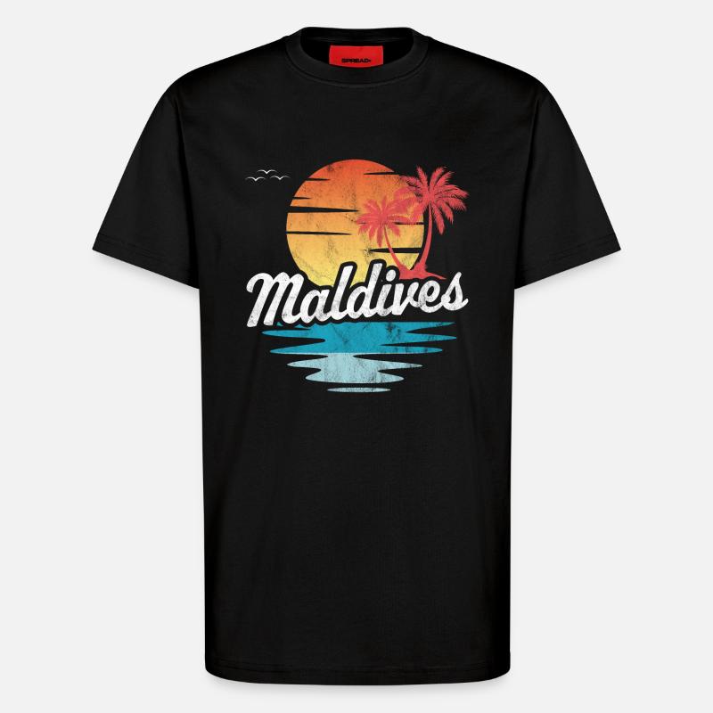Malediven - T-Shirt - made by SPREAD - SOLID BLACK