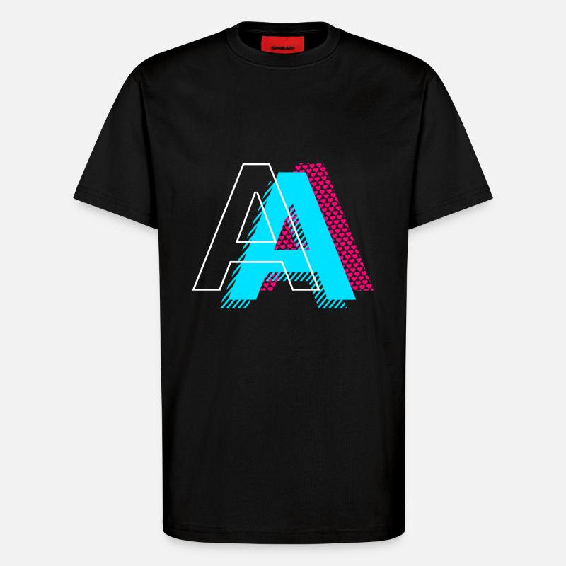 Pop Art Buchstabe A Geschenk - T-Shirt - made by SPREAD - SOLID BLACK