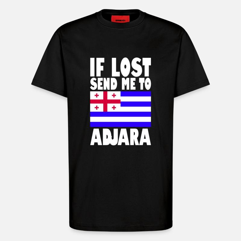 Adjara Flag Saying - T-Shirt - made by SPREAD - SOLID BLACK