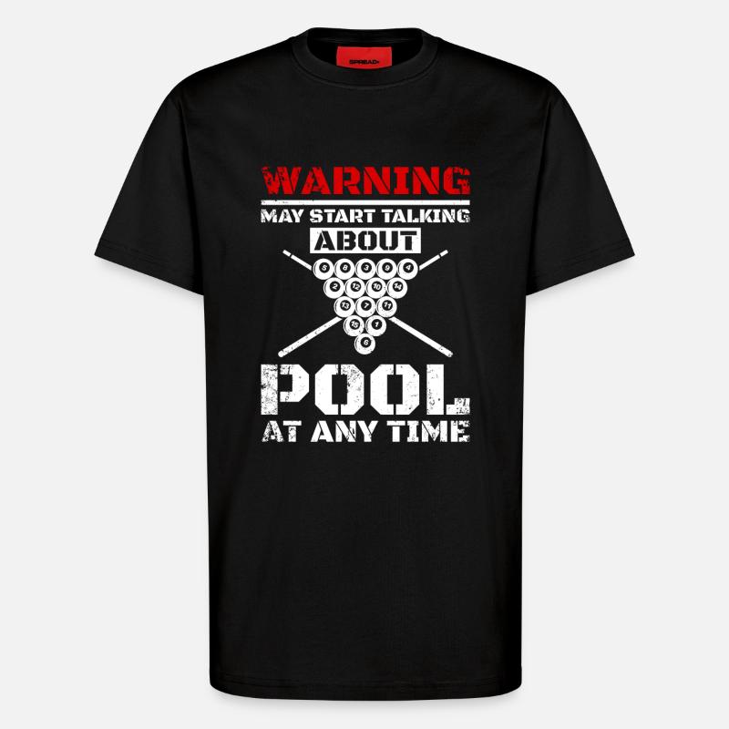 Talking about billiards pool - T-Shirt - made by SPREAD - SOLID BLACK