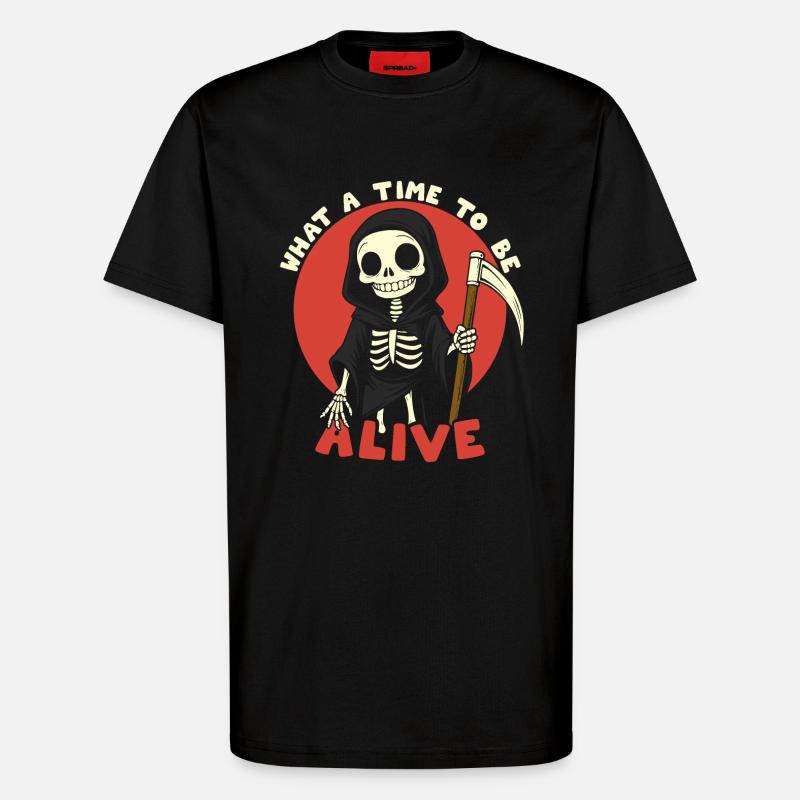 Alive - T-Shirt - made by SPREAD - SOLID BLACK