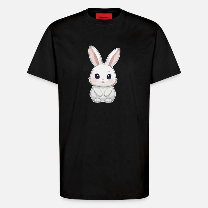 Lapin, Lapin, Lapin De Pâques - T-shirt bio décontracté fabriqué en UE - SOLID BLACK
