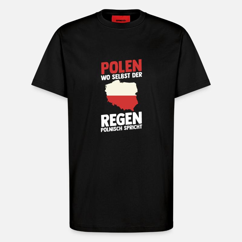 Pole Polnisch Polen - T-Shirt - made by SPREAD - SOLID BLACK
