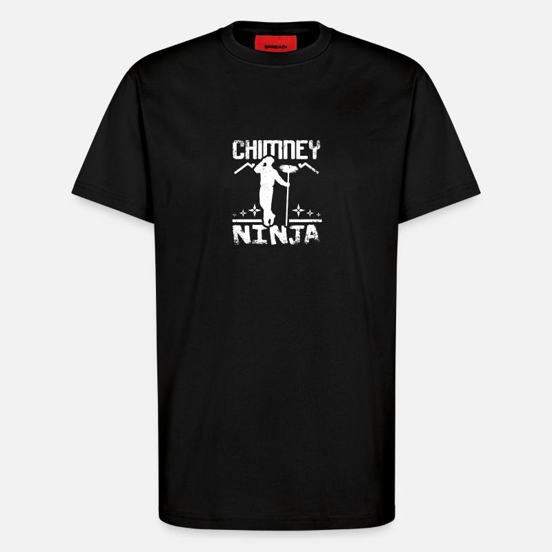 Chimney sweep ninja - T-Shirt - made by SPREAD - SOLID BLACK