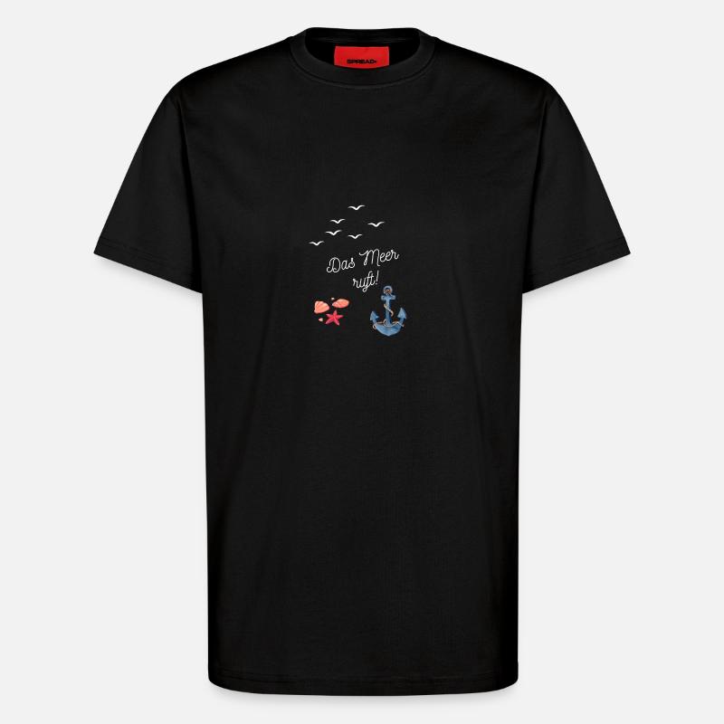 Das Meer ruft - T-Shirt - made by SPREAD - SOLID BLACK